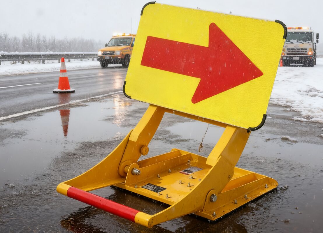 Barricade de véhicule revêtue de poudre avec technologie de pliage et de soudage pour contrôle de la circulation léger et portable