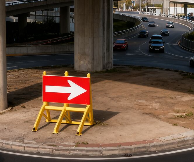 Panneau de signalisation routière réfléchissant haute intensité avec plaque en aluminium étanche L400×l280×H2.0mm pour la sécurité routière
