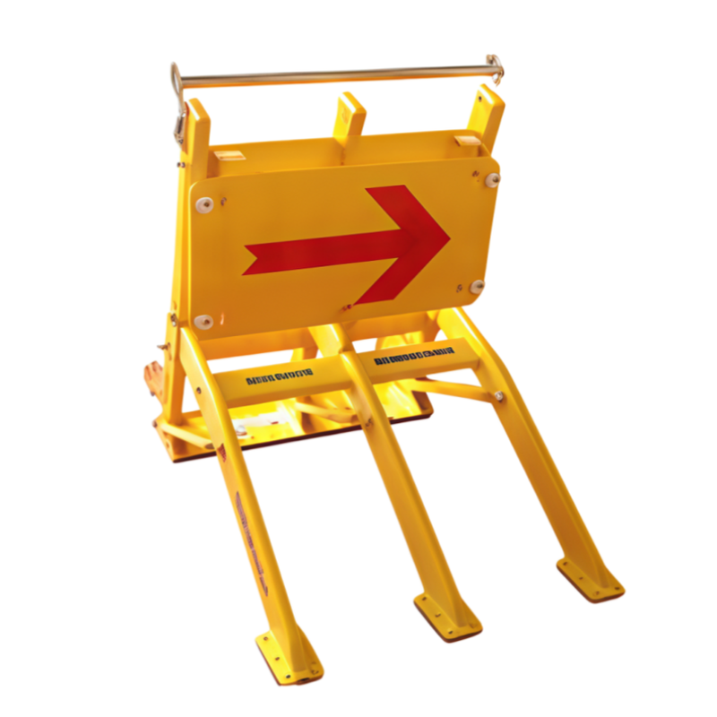 Barrière mobile de sécurité pour la construction, pliable et légère, avec déploiement à une personne