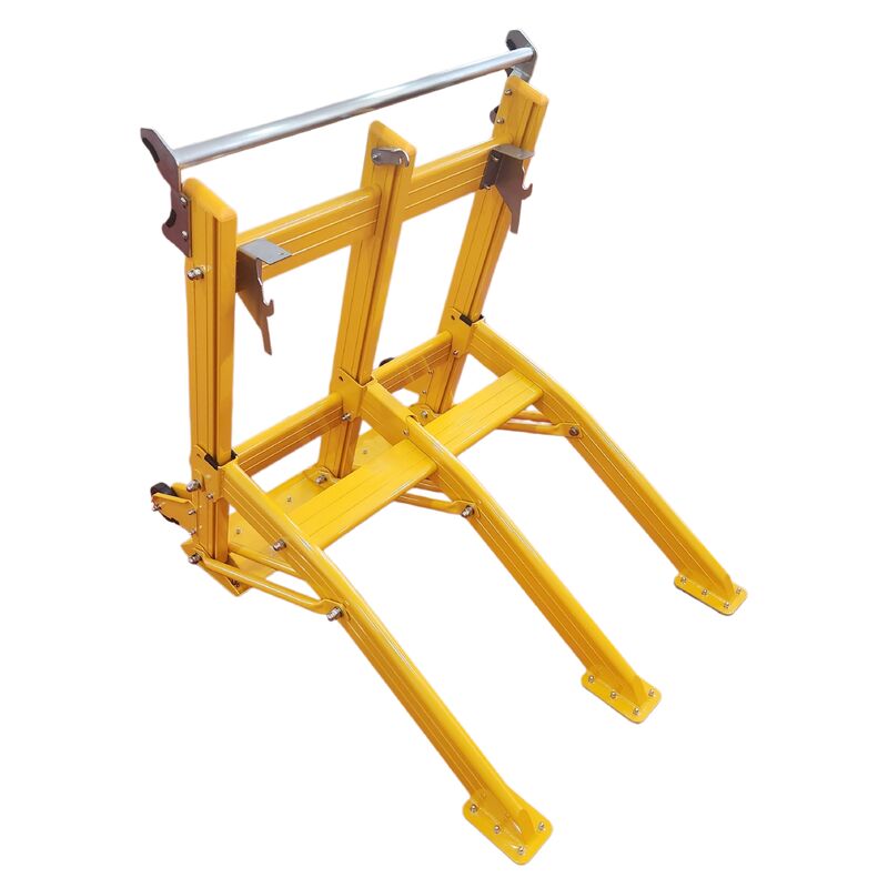 Barricades de véhicules portables en alliage d'aluminium léger avec conception pliable et mécanisme de levier mécanique pour la construction routière