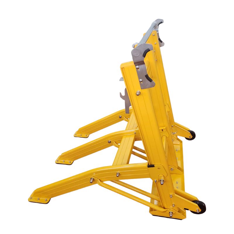Barricades portables légères pour véhicules de 25 kg avec conception pliable et jaune haute visibilité pour la sécurité de la construction routière