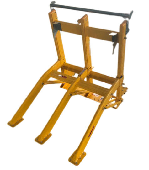 Barrière de véhicule portable légère de 25 kg avec pulvérisation électrostatique jaune RAL 1002 pour zones de construction