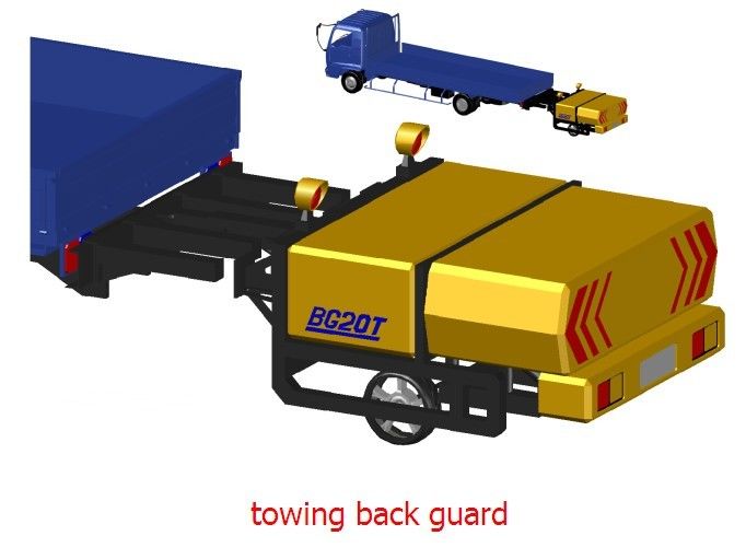 Atténuateur de choc monté sur camion jaune trafic 750 kg avec construction en alliage d'aluminium pour une haute résistance aux chocs